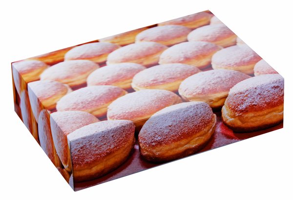 Krapfenkarton 31x22x8cm Für 6-8 Krapfen