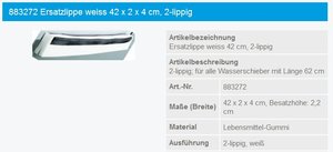 Haug Ersatzgummilip. 42cm wei - 883272