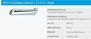 Ersatzgummilippe 62cm wei - 883273