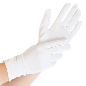 Nylonhandschuhe 5 Finger wei - 90115