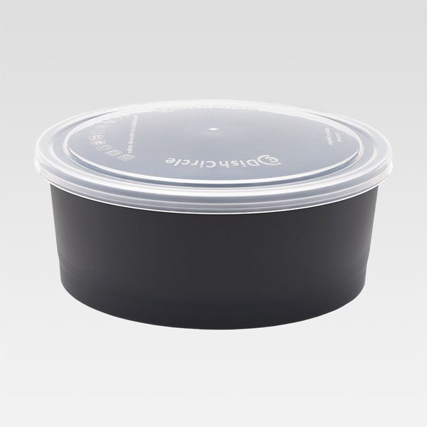 Mehrweg Bowl rund 1100ml m Deckel   Abmessung: Ø 18 cm | Höhe: 7 cm - 685122