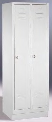 Personalspind 2Abt.182x61x50 mit Sockel - 887671