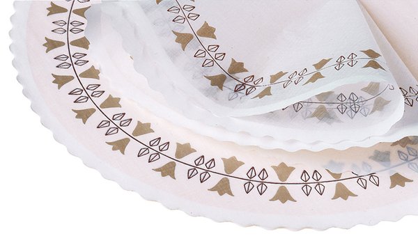 Tortenspitzen 35cm Goldrand - 11145