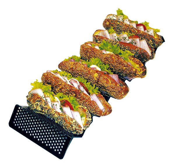 Snack-Welle 59x19cm Alu schw. nicht spülmaschinengeeignet