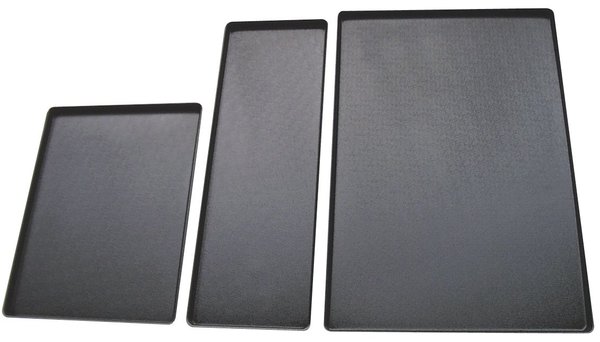 Ausstelltabl.58x19,5x2cm schw. genarbt, chlorfreies Spülmittel verwenden! - 881470