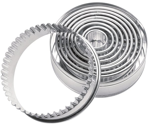 Ausstechersatz 9tlg.rd.gezackt Ø2,4-11cm - 882386