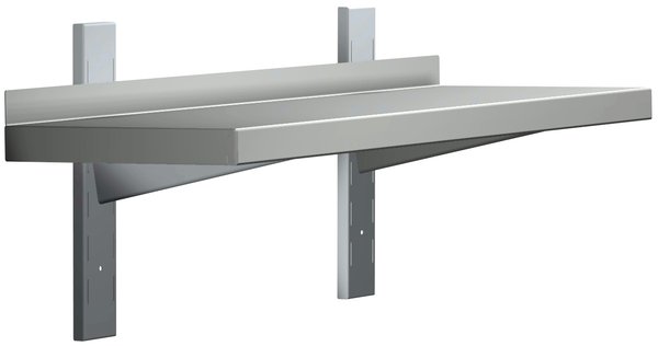 Edelstahl Wandbord 1000x300mm mit Aufkantung hinten - 891249