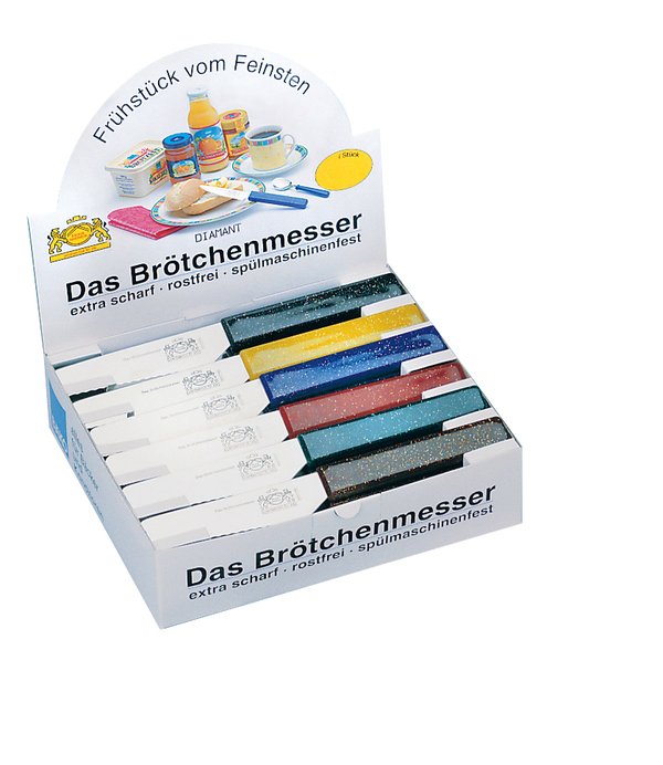 Brötchenmess.Diamant.10cm 30St Klinge spitz rund - 882134