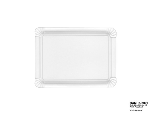 Kuchenteller 18x26cm Unbeschichtet, Triplex-Recycling-Karton - 660100