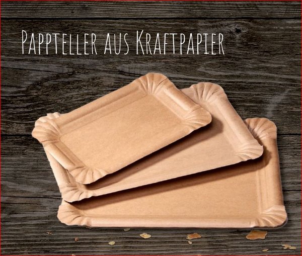 N* Kuchenteller 17x23 braun Kraftpapier in Frischfaserqualität - 660880