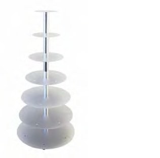 Tortenst. 7tlg. 102cm silber Ø16,20,26,32,40,45,50cm - 881512