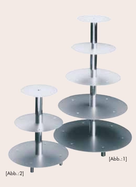 Tortenst. 4tlg. 54cm silber Ø20,26,32,40cm - 881513