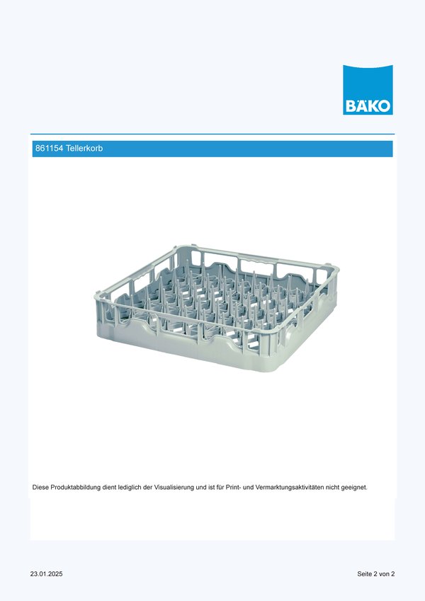 Tellerkorb 50x50x10,9 / P18-12 - 861154