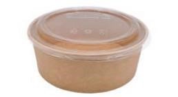 N* Salatschale braun rund650ml Deckel #683236 Ø 15/12,8x6cm Füllvol.: ca. 650 ml - 683235
