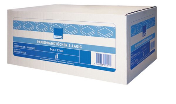 Falthandt.1lg.grau25x23 5000St 20x250St.Zick-Zack Falz - 885321