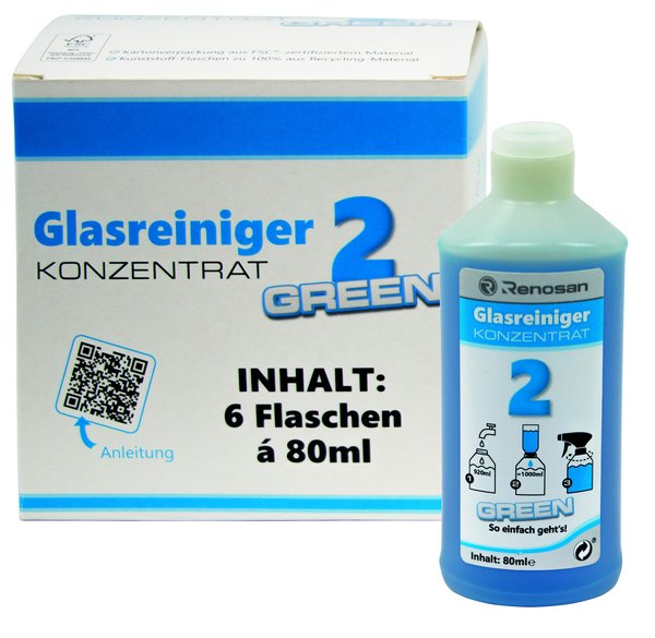 Ren Green Glasreiniger 80ml Konzentrat 6x80ml - 880079
