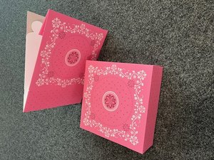 Tortenkart. 34x34x11cm pink 1 teilig - 692584