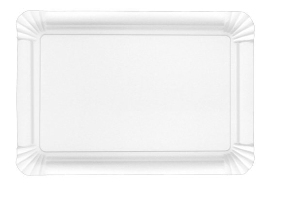 Kuchenteller 21x30cm Unbeschichtet, Triplex-Recycling-Karton